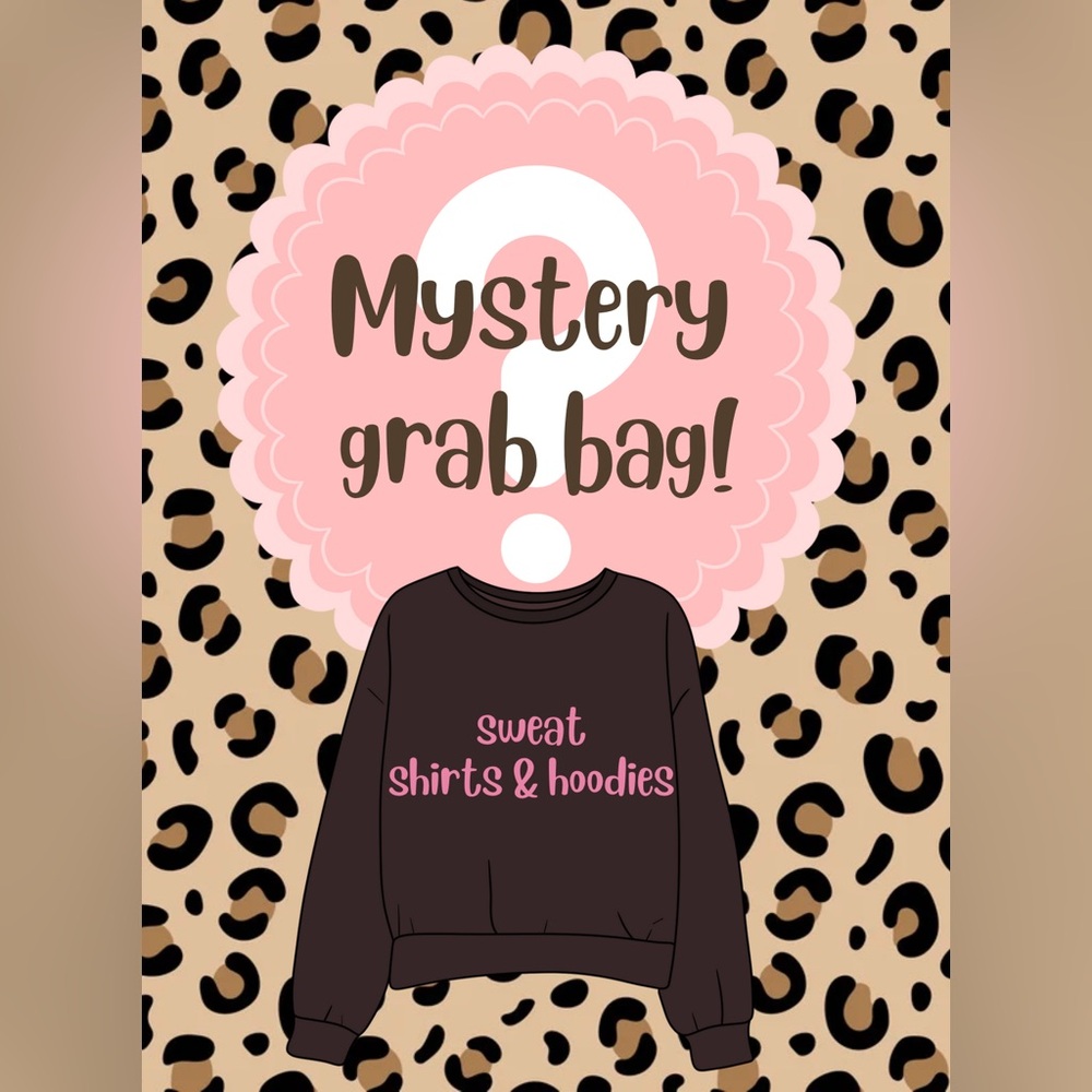 Mystery grab bag of 3 sweatshirts or hoodies.